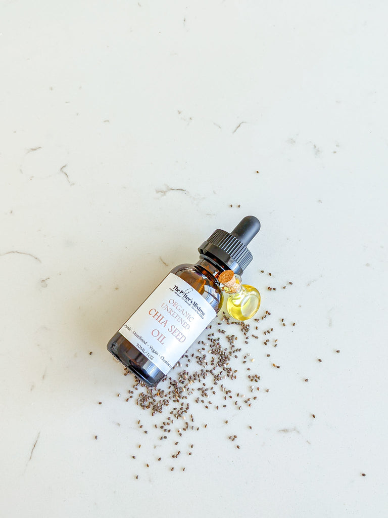 Organic unrefined chia seed oil is cold pressed from the globally renown superfood, chia seeds. It is a bright golden yellow in color and very unique in its chemical composition