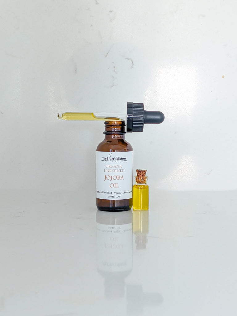 Organic unrefined jojoba oil is a beautiful golden yellow in color and rich in vitamins A and E, and phytosterols. Unlike other plant oils, jojoba oil is technically a liquid wax which makes it very shelf-stable and extremely resistant to oxidation, rancidity, and degradation