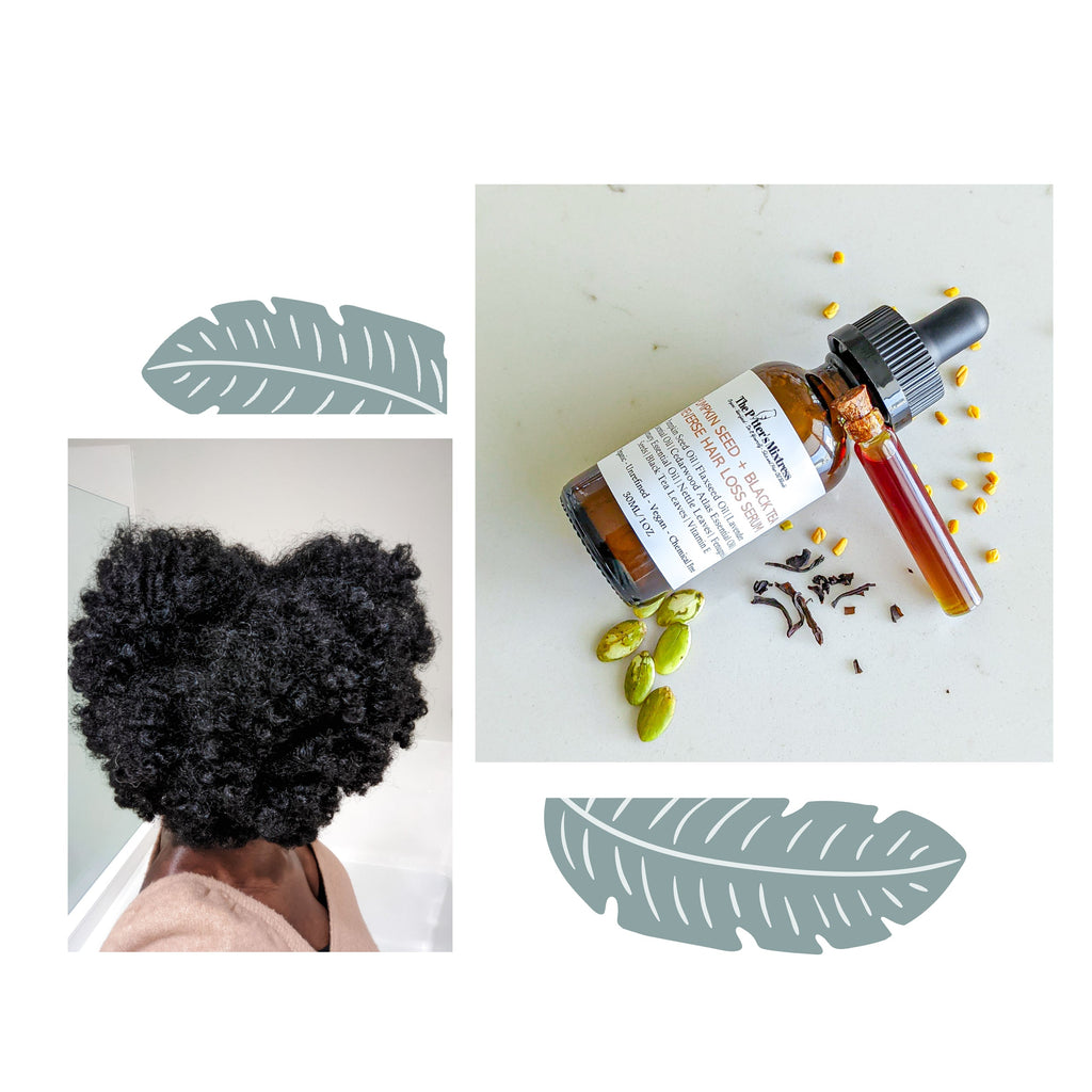 Pumpkin Seed + Black Tea Reverse Hair Loss Serum brings together the most potent and scientifically tested ingredients that reduce hair loss, promote hair growth, and increase hair strand thickness.