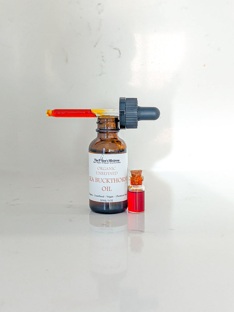 Organic unrefined sea buckthorn oil is an incredibly healing, regenerative, and fast-penetrating oil with a deep reddish orange color